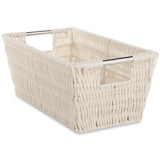 White, Rattique Small Tote Latte